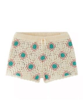 Zara Kids Cream Crochet Shorts (2-3T)